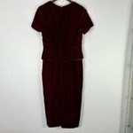 Talbots  Dress 6 Red Velvet Burnout Midi Vintage Whimsigoth Holiday‎ Romantic 90s Photo 1