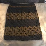 Loft  Black and Olive Striped Skirt, size 2 Photo 2