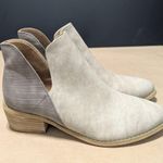 Corkys Boutique Wayland Ankle Booties Faux Suede Embossed Gray Womens 9 Boots Photo 1