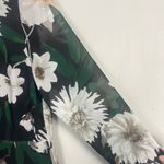 Hobbs London  Dress green white black Floral Print Midi Length Dress size 2 Photo 3