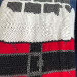 Christmas Sweater Ugly Holiday Crewneck Santa Reindeer Womens XL Blue Acrylic Photo 4