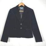 Antonio Melani Black Velvet Blazer Jacket Bow Back Career Office Sz 8 Photo 0