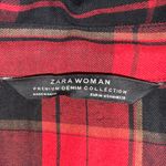 ZARA  beaded flannel women's plaid button-up shirt Photo 2