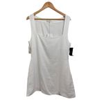 Posse Alice linen mini dress ivory size Large Sleeveless Square Neck NEW‎ $280 White Photo 1
