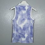Peter Millar Women M White Purple Tropical 1/4 Zip Sleeveless Polo Shirt UPF 50 Photo 5