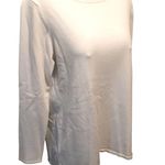 Eileen Fisher Jersey Jewel Neck Stretch Top Sweater Sz. M White Bracelet Sleeve Photo 1