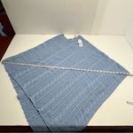 Soft Surroundings  Women's Blue Sweater‎ Poncho Popover One Size Cable Knit NEW Photo 6