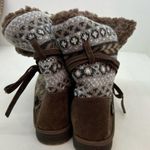 MUK LUKS Medium Brown & Gray Clementine Boot faux fur lined fair isle Women sz 7 Photo 7