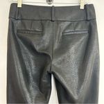 Alice + Olivia Black Faux Leather Cropped Snakeskin Print Ankle Size 2 Vegan Photo 5