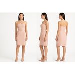 Antonio Melani  Strapless Sheath Dress Pink Textured Metallic Belted Size 10 Photo 1