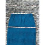Akris  Punto blue eyelet pencil cotton skirt size 4 Photo 6