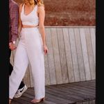 Lulus Pants L NWT Tweed Wide-Leg Chic and Sophisticated Ivory Textured Photo 9