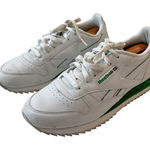 Reebok  Classic Leather Retro Sneakers‎ White Green Trim Casual Shoes Womens 10 Photo 0