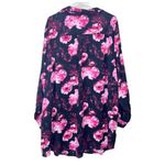 Torrid  Madison Pink Floral Georgette‎ Button Up Long Sleeve Blouse Size 4X Photo 6