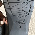 Dansko  Reece Sandal Size 39 8.5 Black Leather Toe Strap Slingback Flat Photo 8
