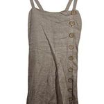Francesca Bettini Dress Women M Tan 100% Linen Mini Tank Stretch Bust ART A879 Size M Photo 0