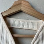 Ronny Kobo Dress Fringe Cut Out Long‎ Sleeve Knit Midi Dress Ivory Sz S Photo 6