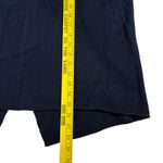 Tahari  Navy Blue Knit Handkerchief Cross Over Jacket Silver Buckle Women’s Med Photo 9