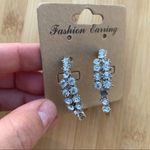 Fashion Jewelry Diamond Hoop Earrings Silver Photo 1