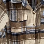 BLUE B Multicolor Plaid Flannel Button Up Shirt Jacket Shacket Small Cozy Photo 1