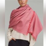 Lululemon NWT  Wool Blanket Scarf / color: BRRO/PPUF 60*48 inches Photo 3