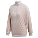 Adidas originals size large pullover 1/4 zip light purple velour long sleeve Photo 11
