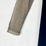 XScape Noah Illusion Long Sleeve Lace Matte Jersey Gown Ruched Size 6 Navy Gold Photo 10