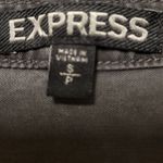 EXPRESS Chambray Charcoal Gray Shirt Dress Lace Up Neckline Rocker Punk Emo Grunge Sz S Photo 3