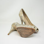 Joan & David  Dafelicita Genuine leather Metallic Snake Python Embossed High Heel Photo 3