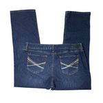 Natural Reflections Mid Rise Straight Leg Jeans Embroidered Dark Wash 16P Photo 1