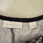 New York & Company Black Dress with Red and White Design Photo 4