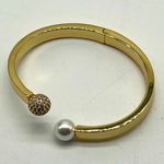 NEW REAL SIMPLE fashion gold bracelet with a pearl and mesh ball at each… Photo 6