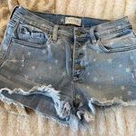 Nature Denim Star Print Blue Jean Shorts Photo 0