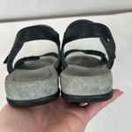 Dansko  Size 38 7.5 - 8 Sandals Blythe Black Nubuck Suede Flat Laser Cut Detail Photo 11