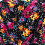 Majorelle Revolve Swift long sleeve crop top black dot multicolor floral pink Photo 6