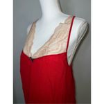 Women’s Red Lace Tie Back Spaghetti Strap Tank Top XL Red Photo 3