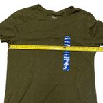 Felina  Green Cotton Short Sleeve Shirt Large Photo 2