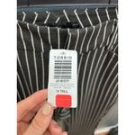 Torrid  Studio Pinstripe Heather Charcoal High Rise Flare Pants Size 14 Tall Photo 1
