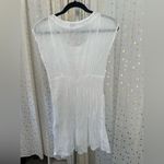 Siganka Maui Hawaii 100% Cotton Bohemian White Floral Embellished Sheer Dress M Size M Photo 2