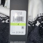 Karl Lagerfeld NWT Black Dress Lace Detail Pearl Neckline Short Sleeve Sz 4 Photo 10