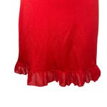 Red Ruffle Strap Mini Dress Flirty Sweetheart Neckline Occasion Photo 4
