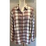 Jachs Girlfriend Tartan Plaid Flannel Shirt Women Med Button Up Outdoors Casual Photo 2