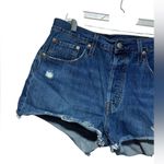 Levi's Distressed Denim Shorts Cit-Off Style Button Fly 32” Waist Photo 3