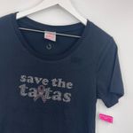 Save The Tatas Rhinestone Shirt Size Medium NWT Breast Cancer Photo 3