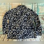 Crown & Ivy Beach Nautical Themed 1/4 Zipper Top Black And White Large Photo 4