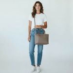 Henri Bendel  West 57th Saffiano Leather Satchel Crossbody Bag Double Handle Photo 1