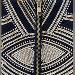 Speechless Juniors Bodycon Geometric Glitter Sleeveless Dress Navy White Size 0 Photo 4