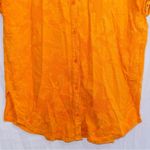 Splendid Orange Short Sleeve Textured Button Up Shirt size XS Photo 4