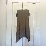 Soft Surroundings  Loria Dress Midi Shark Bite Asymmetrical Dress Linen Cotton L Photo 8
