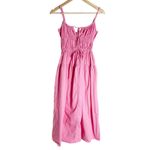 Ciao Lucia Fabia Pink Sleeveless Ruched Barbiecore Party Midi Dress Size Small Photo 5